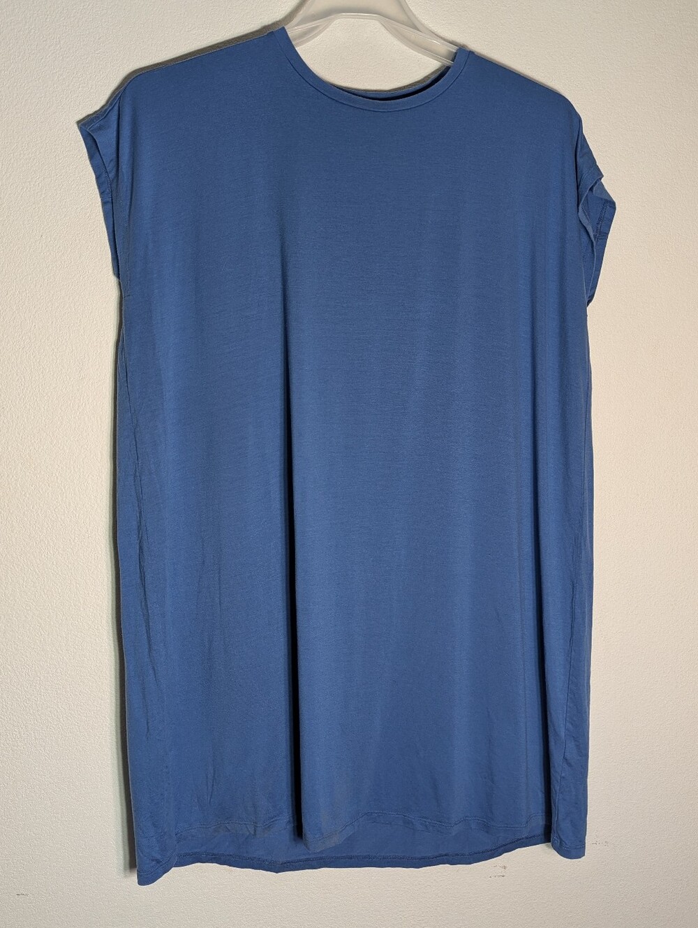 Eileen Fisher Womens Dress Quiet Luxury Summer Travel Coastal Beach Blue Large